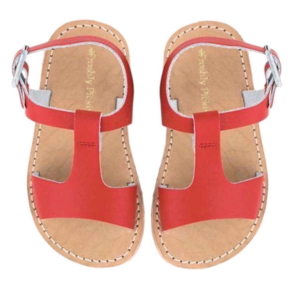 Freshly Picked Leather Sandals in red ❤️